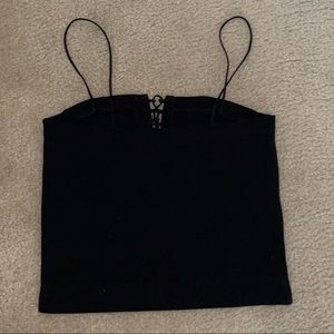 🤍3/$15 American Eagle Black Crop Top